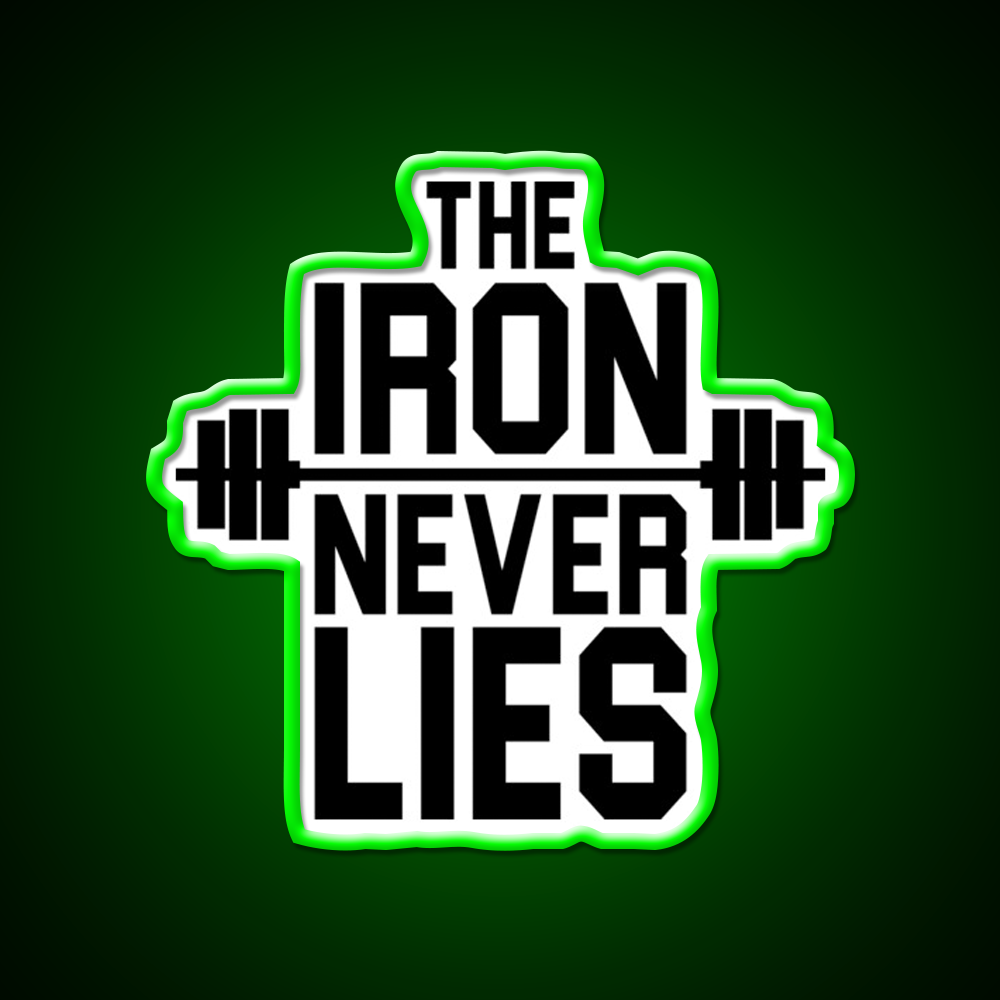 Iron Never Lies Gym Fitness Led Neon Sign Rgb Color - LED neon sign view 8