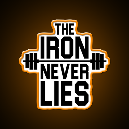 Iron Never Lies Gym Fitness Led Neon Sign Rgb Color - LED neon sign view 6