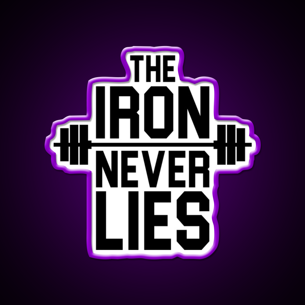 Iron Never Lies Gym Fitness Led Neon Sign Rgb Color - LED neon sign view 9
