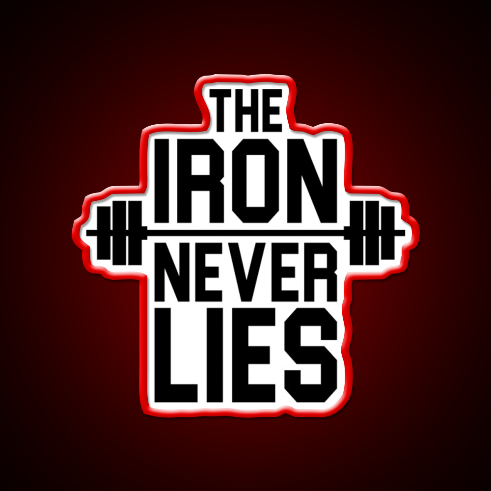 Iron Never Lies Gym Fitness Led Neon Sign Rgb Color - LED neon sign view 10