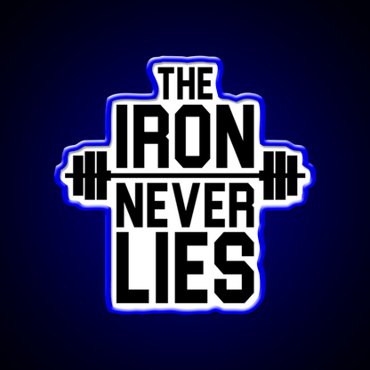 Iron Never Lies Gym Fitness Led Neon Sign Rgb Color - Shineneon