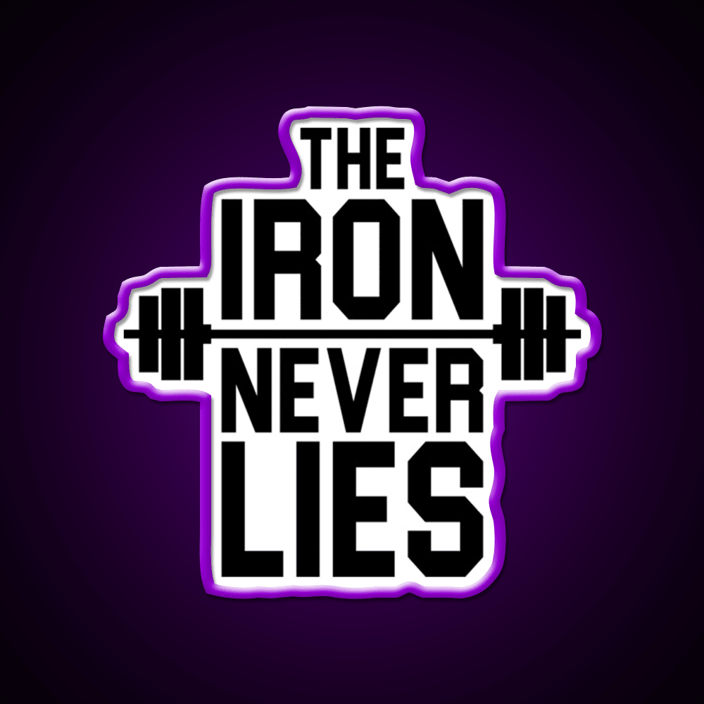 Iron Never Lies Gym Fitness Led Neon Sign Rgb Color - Shineneon