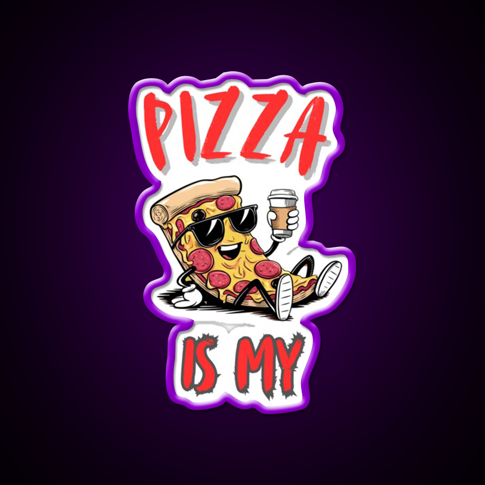 Is My Pizza Lover Coffe Fast Food Led Neon Sign For Burger Place Rgb Color