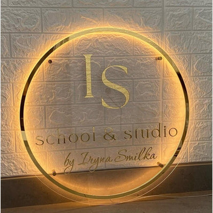 Is School And Studio Acrylic Business Logo Sign - Shineneon