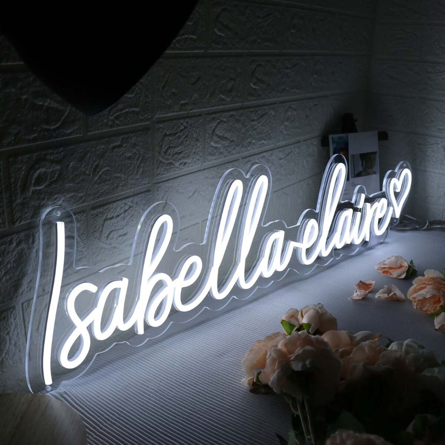 Isabella Claire White Led Neon Sign - Shineneon