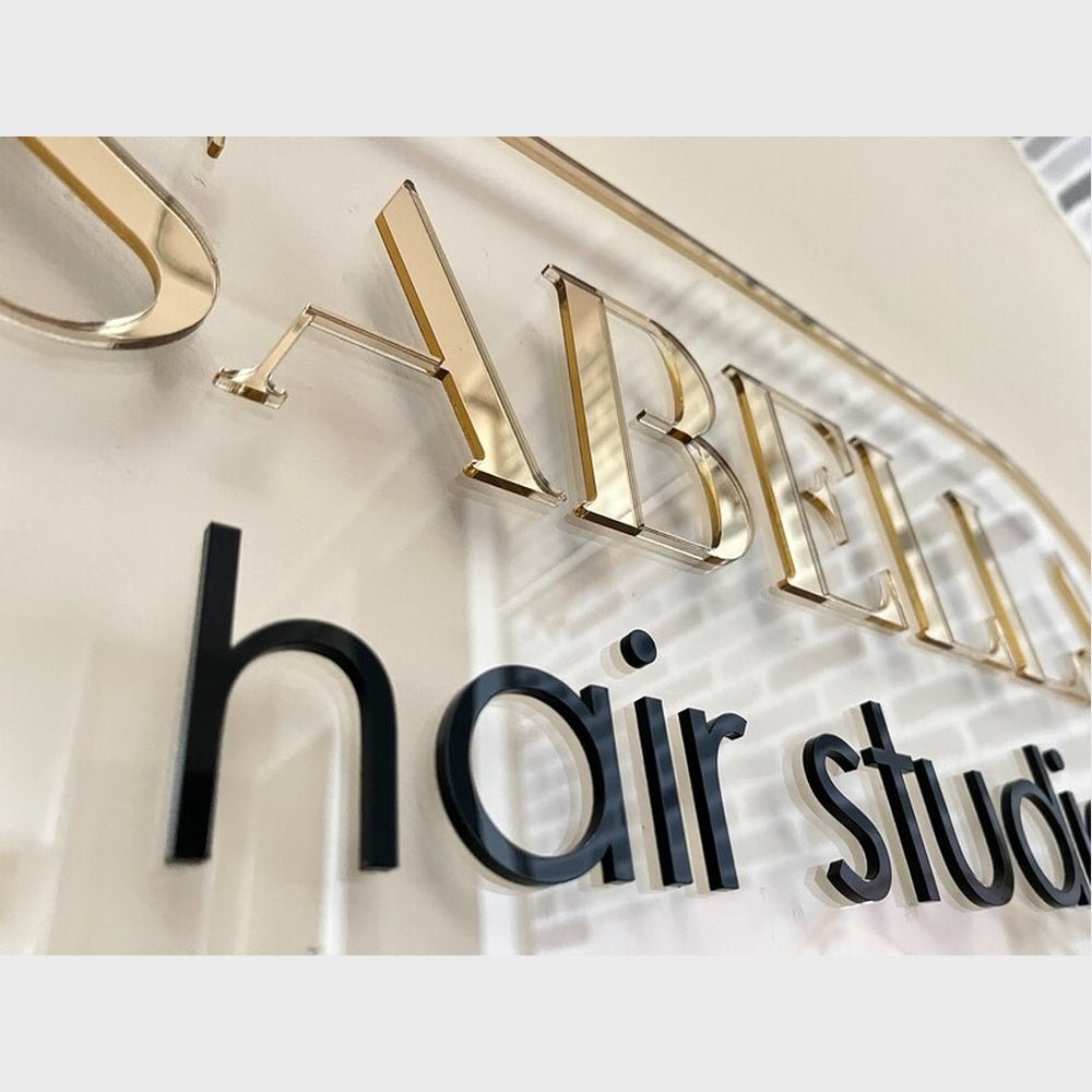Isabella Hair Studio Acrylic Business Logo Sign - Shineneon