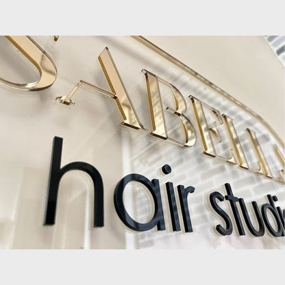 Isabella Hair Studio Acrylic Business Logo Sign - Shineneon