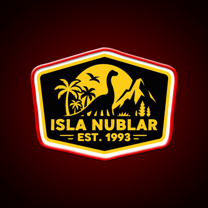 Isla Nublar Badge Welcome Led Neon Sign Open Sign Rgb Color - Shineneon
