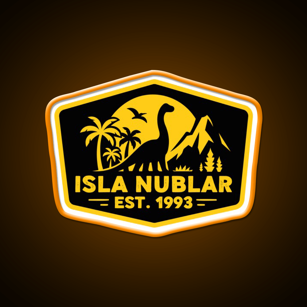 Isla Nublar Badge Welcome Led Neon Sign Open Sign Rgb Color - Shineneon