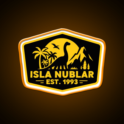 Isla Nublar Badge Welcome Led Neon Sign Open Sign Rgb Color - Shineneon