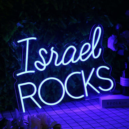 Israel Rocks Blue Led Neon Sign - Shineneon