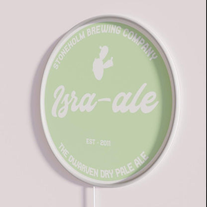 Israle Ale Mock Beer Logo Shadow Of Israphel Rgb Led Neon Sign - Shineneon