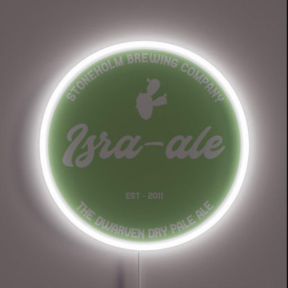 Israle Ale Mock Beer Logo Shadow Of Israphel Rgb Led Neon Sign - Shineneon