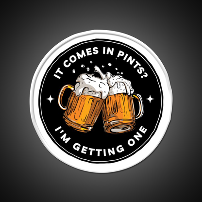 It Comes In Pints Im Getting One Black Fantasy Beer Bar Decor Led Neon Sign Rgb Color - LED neon sign view 11