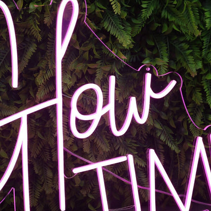 It Is Glow Time Pink Custom Neon Sign | Shineneon