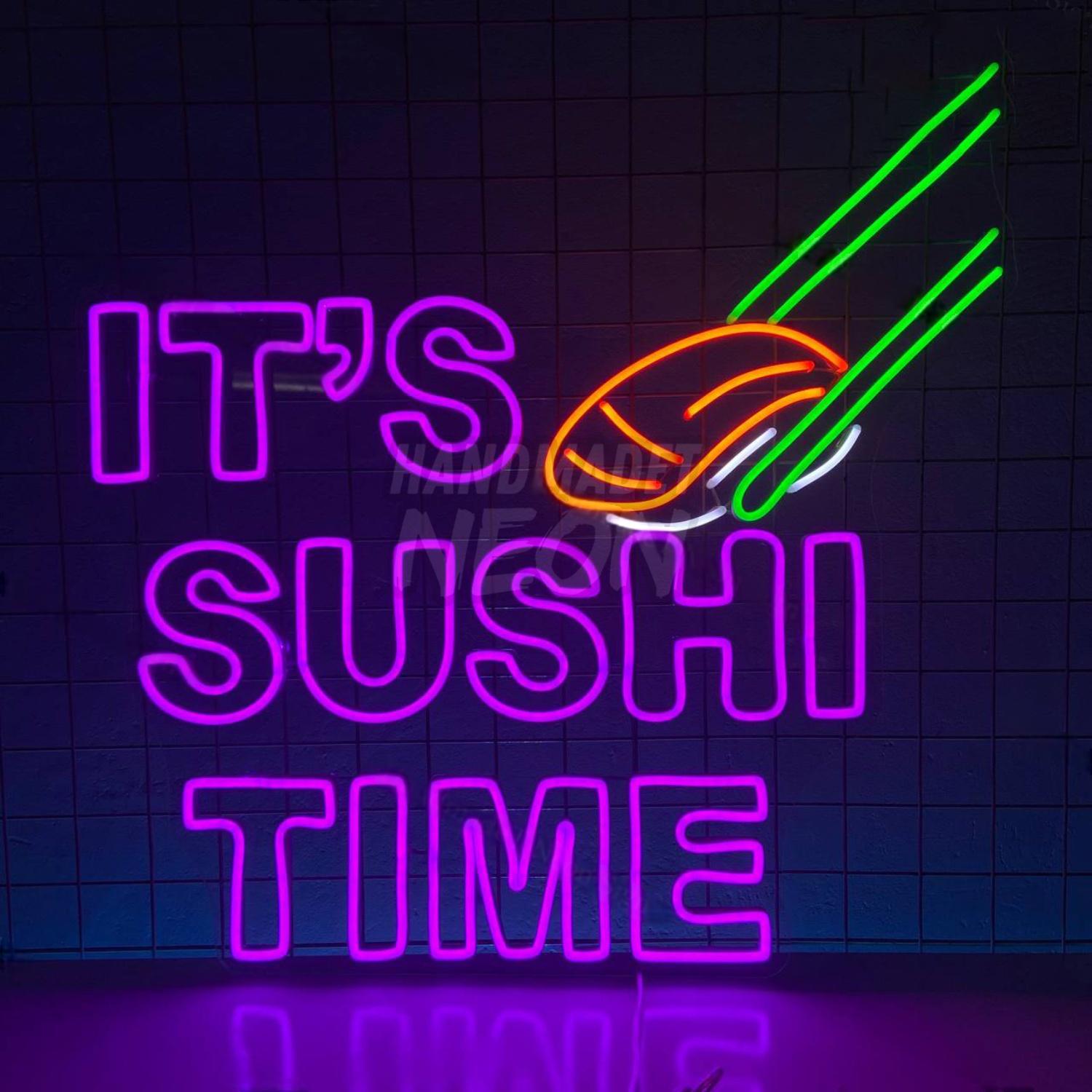It Is Sushi Time Led Neon Sign Food Led Neon Sign Decor | Shineneon