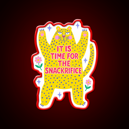 It Is Time For The Snackrifice Snack Food Led Neon Sign Rgb Color - Shineneon