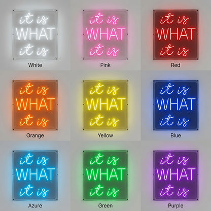 It Is What It Is LED Neon Sign Wall Neon Sign - 05 Color Grid