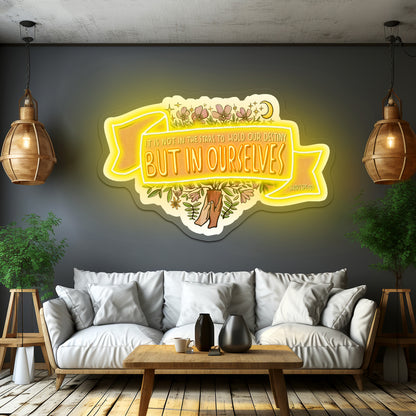 It Ls Not In The Stars To Hold Our Destiny William Shakespeareartwork Neon Wall Signs