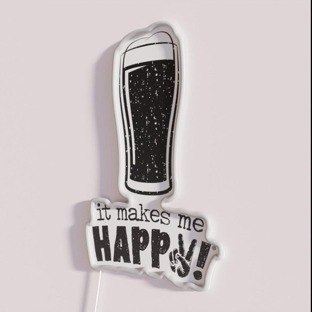 It Makes Me Happy Beer Rgb Led Neon Sign - Shineneon