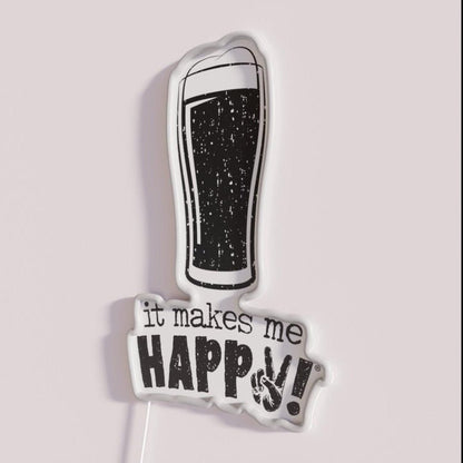 It Makes Me Happy Beer Rgb Led Neon Sign - Shineneon