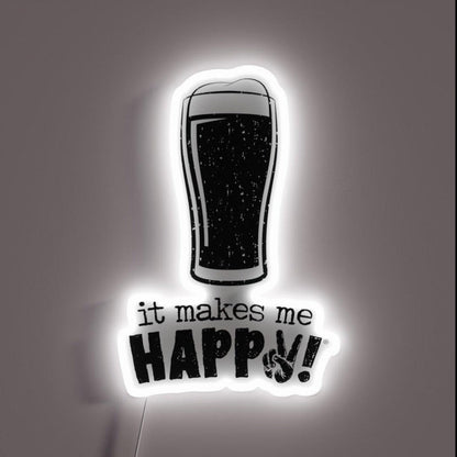 It Makes Me Happy Beer Rgb Led Neon Sign - Shineneon