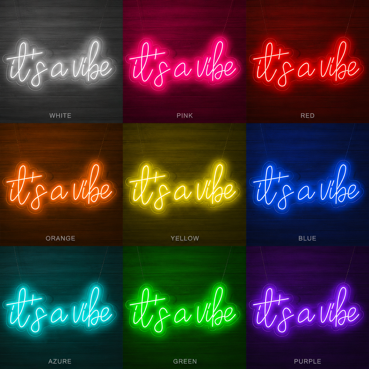 It S A Life Wall Decor LED Neon Sign - 05 Color Grid