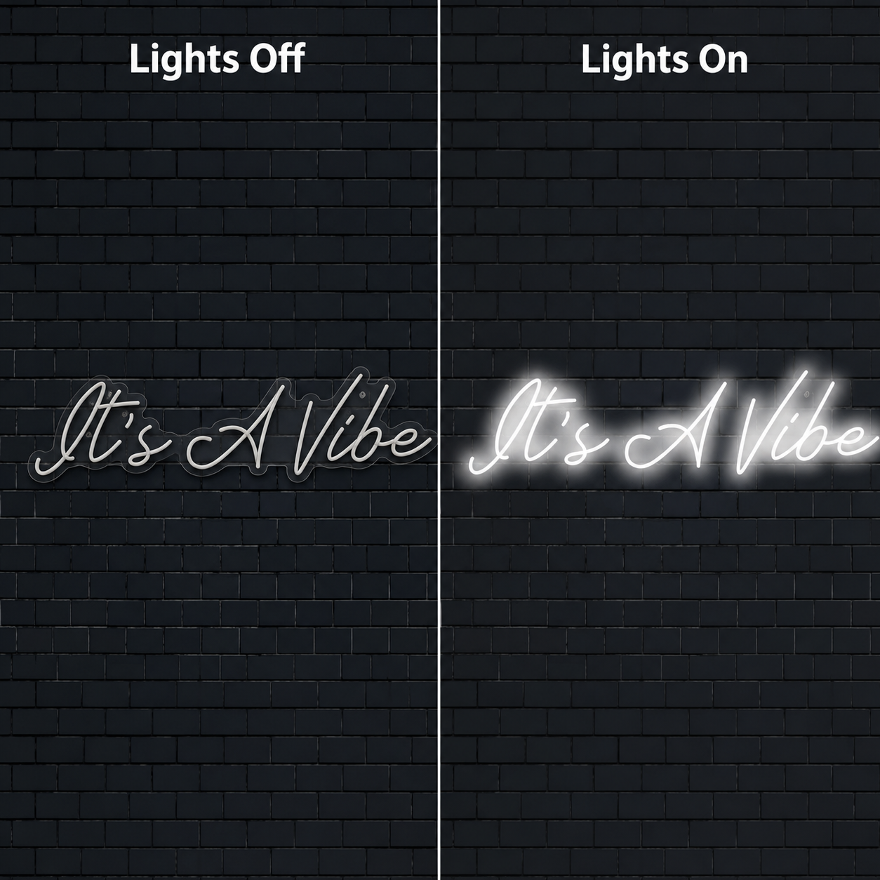 It S A Mike Wall Decor LED Neon Sign - 06 Day Night Comparison