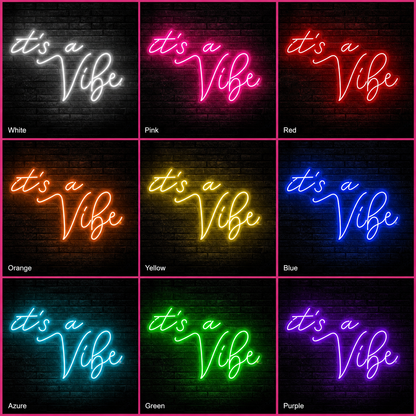 It S A Vibe Wall Decor LED Neon Sign - 05 Color Grid
