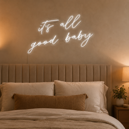 It S All Good Baby Wall Decor LED Neon Sign - 03 Real Lifestyle Scene