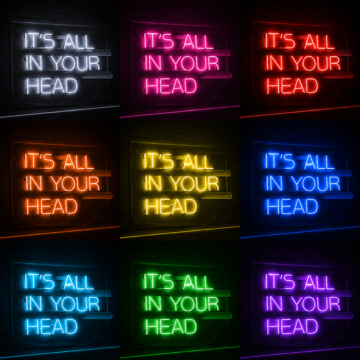It S All LED Neon Sign - 05 Color Grid