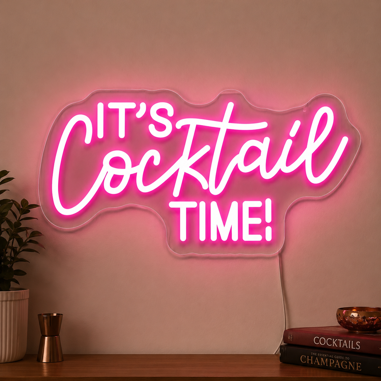 It S Cocktail Time LED Neon Sign main product image