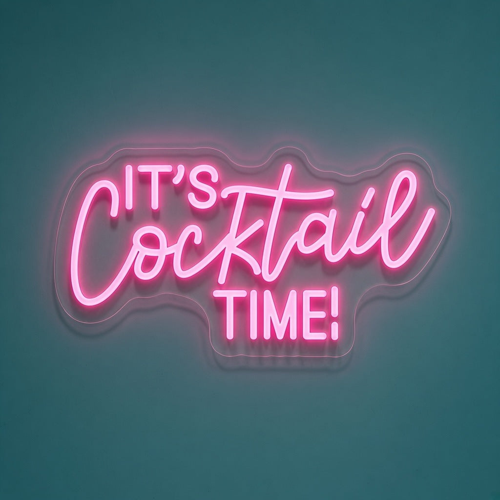 It's Cocktail Time LED Neon Sign - product hero
