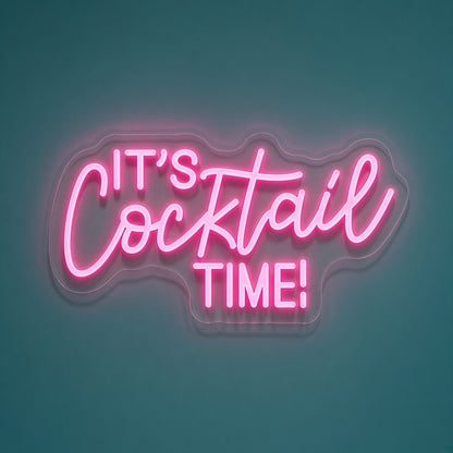 It's Cocktail Time LED Neon Sign - product hero