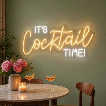 It's Cocktail Time LED Neon Sign - lifestyle view