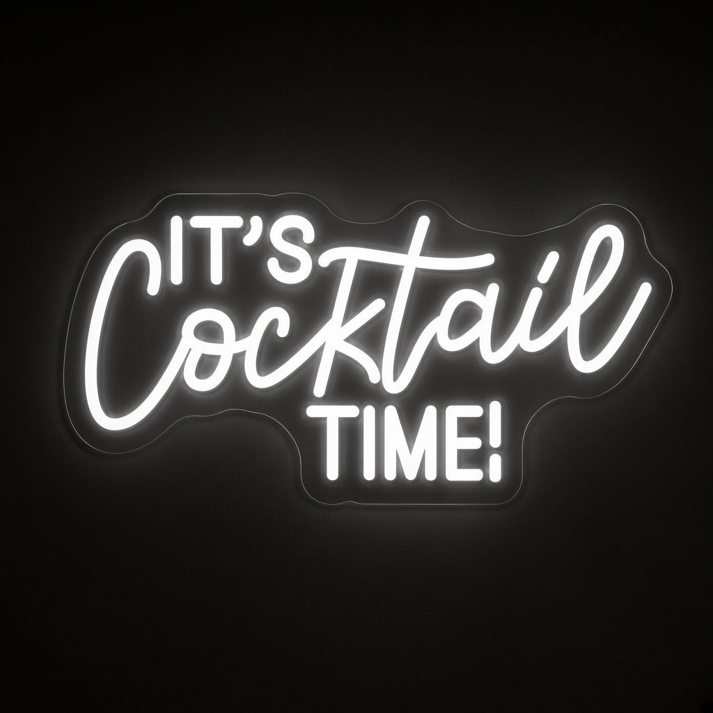 It's Cocktail Time LED Neon Sign - product hero