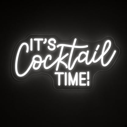 It's Cocktail Time LED Neon Sign - product hero