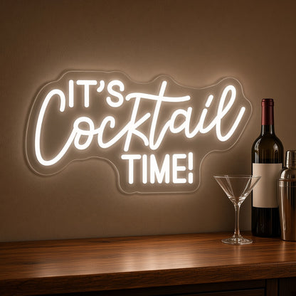 It's Cocktail Time LED Neon Sign - lifestyle view