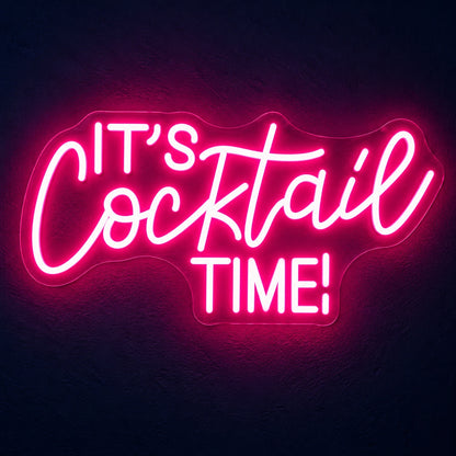 It's Cocktail Time LED Neon Sign - product hero