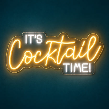 It's Cocktail Time LED Neon Sign - product hero