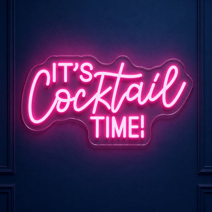 It's Cocktail Time! LED Neon Sign - product hero