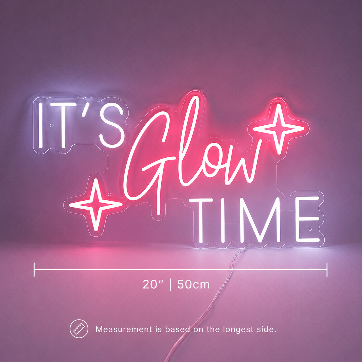 It S Glow Time Wall Decor LED Neon Sign - 04 Size Image