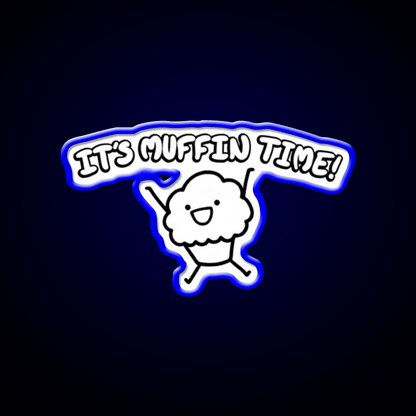 It S Muffin Time Cute Cartoon Snack Food Led Neon Sign Rgb Color - Shineneon