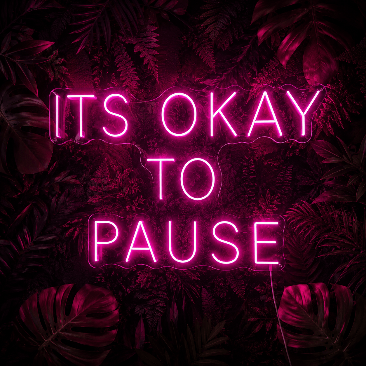 It S Okay To Pause Wall Decor LED Neon Sign - Shineneon