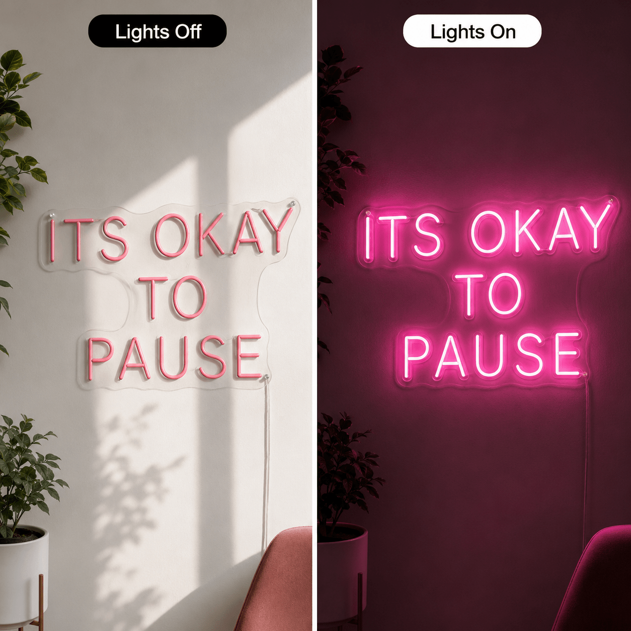 It S Okay To Pause Wall Decor LED Neon Sign - Shineneon