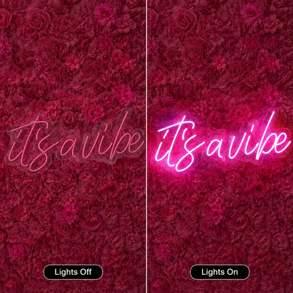 It S Savillie LED Neon Sign - 06 Day Night Comparison
