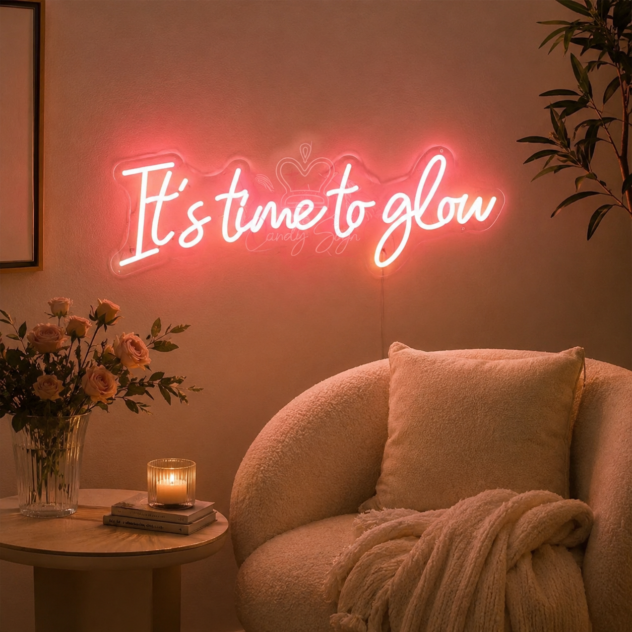It S Time To Glou LED Neon Sign - 03 Real Lifestyle Scene