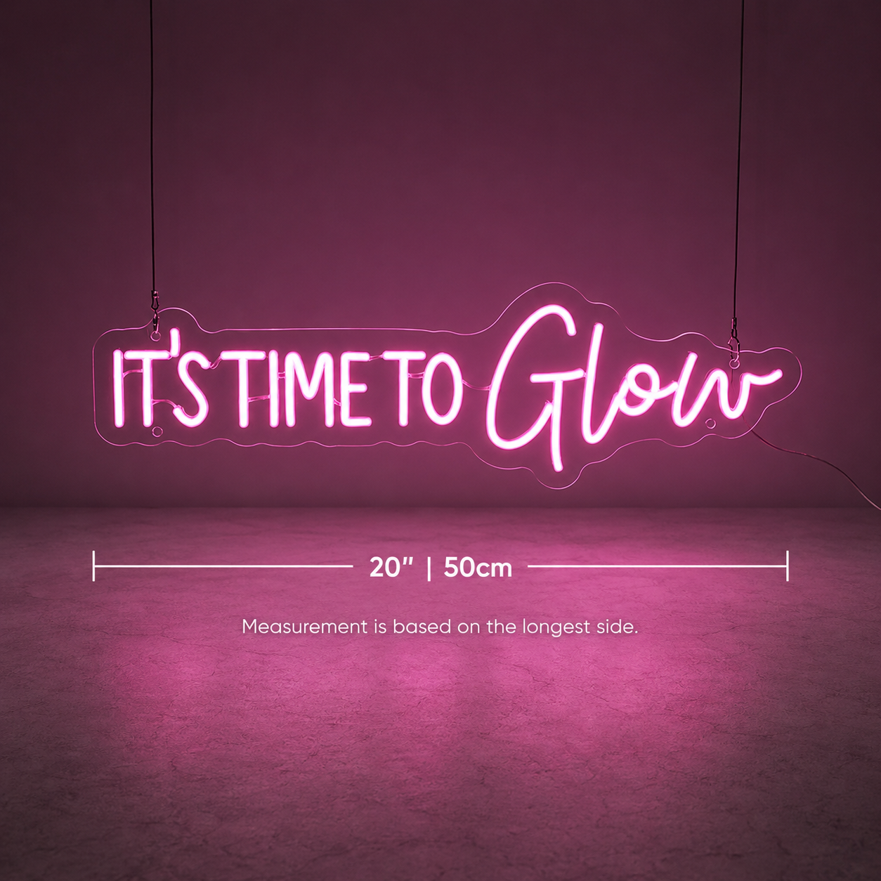 It S Time To Glow Wall Decor LED Neon Sign - 04 Size Image