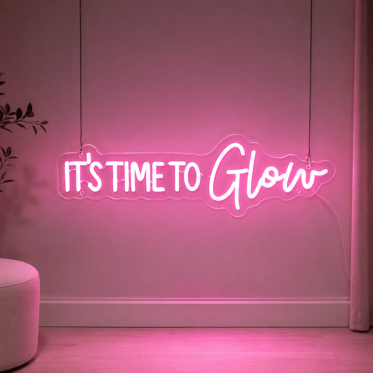 It S Time To Glow Wall Decor LED Neon Sign - Shineneon