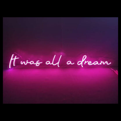 It Was All A Dream Blue Led Neon Sign For Bedroom Decor And Artistic Spaces | Shineneon